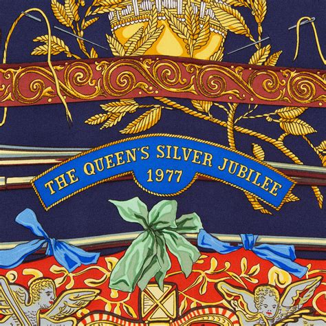 Hermès Scarf The Queen's Silver Jubilee 1977 Queen Elizabeth 